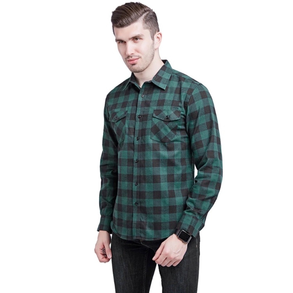 Green plaid flannel. . Multiple sizes and colors